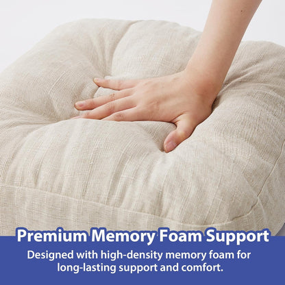 Beige Memory Foam Chair Cushions