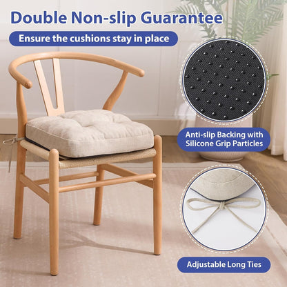 Beige Memory Foam Chair Cushions